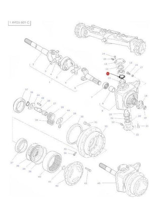 Massey Ferguson - O Ring Pivot Bearing - 371153X1 - Farming Parts