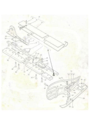 Exploded view diagram of the AGCO Massey Ferguson Rivot Knife Section 817022M1, showcasing various components numbered for identification, including screws, plates, and brackets arranged in an assembly sequence.