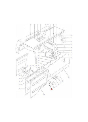 Massey Ferguson - Roll Pin 4mmx30mm - 1440394X1 - Farming Parts