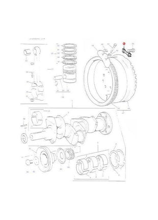 Massey Ferguson - Locking Tabs Flywheel - 731192M1 - Farming Parts