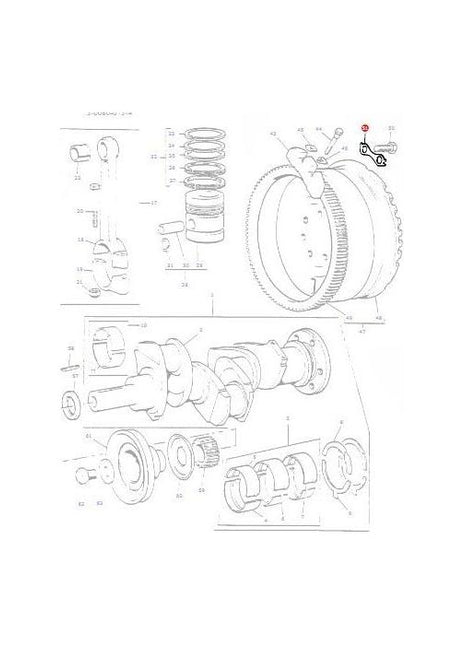 Massey Ferguson - Locking Tabs Flywheel - 731192M1 - Farming Parts