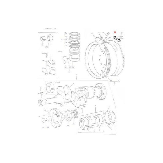 Massey Ferguson - Locking Tabs Flywheel - 731192M1 - Farming Parts