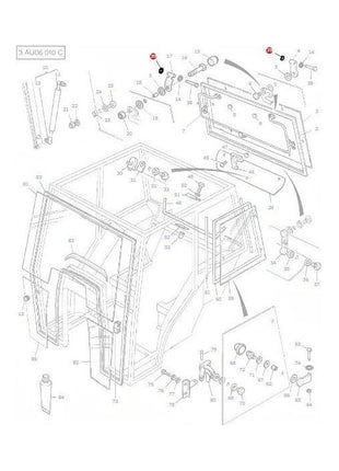 Massey Ferguson - Circlip Hinge Pin - 3478445M1 - Farming Parts