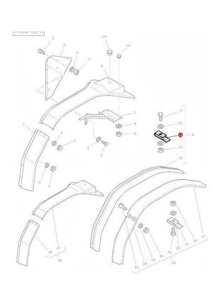 Massey Ferguson - Clip Fender - 3809291M1 - Farming Parts