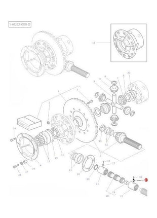 Massey Ferguson - Roll Pin Differential - 391226X1 - Farming Parts