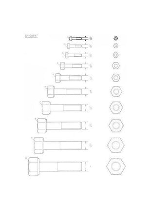 Massey Ferguson - Bolt 1/4 x 2 unc - 354603X1 - AG551279 - Farming Parts