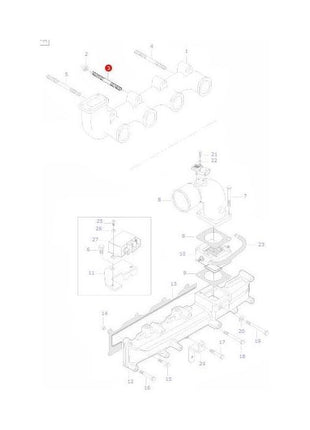 Massey Ferguson - Stud Exhaust Manifold - V836859188 - ACW4003730 - Farming Parts