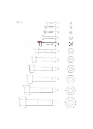 Massey Ferguson - Bolt 7/16x2 unf - 353567X1 - Farming Parts