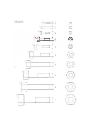 Massey Ferguson - Bolt 7/16x2.1/4 unc - 353708X1 - Farming Parts