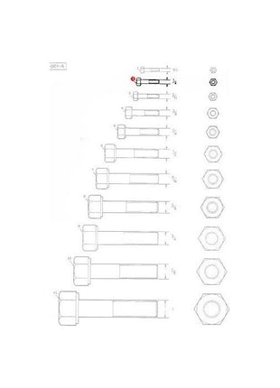 Massey Ferguson - Bolt 1/4x1.1/4 unf - 353507X1 - Farming Parts