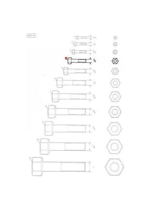 Massey Ferguson - Bolt 3/8x3 unf - 353554X1 - Farming Parts