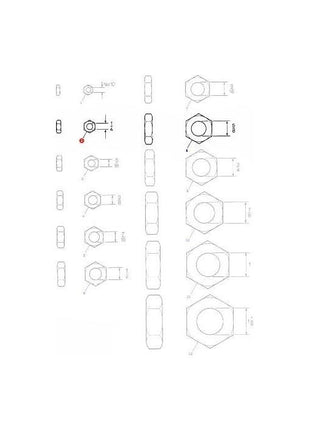 Massey Ferguson - Nut 1/4 UNF - 353918X1 - 704668 - Farming Parts