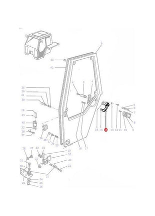 Massey Ferguson - Outer Door Handle - 3301853M92 - Farming Parts