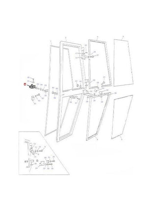 Massey Ferguson - Door Latch L/H Sankey Cab - 3473297M91 - Farming Parts