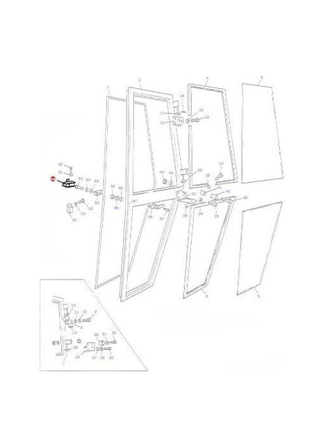 Massey Ferguson - Door Latch L/H Sankey Cab - 3473297M91 - Farming Parts