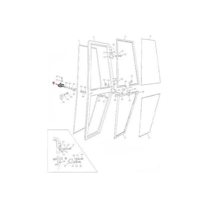 Massey Ferguson - Door Latch R/H Sankey Cab - 3473298M91 - Farming Parts