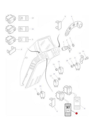 Massey Ferguson - Light Switch - 4293537M2 - Farming Parts