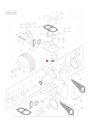 Massey Ferguson - O Ring Pump/Thermostat Housing - V614602930 - Farming Parts