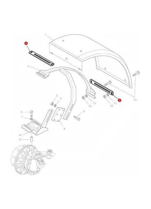 Massey Ferguson - Plate Fender 340mm - 3777586M2 - Farming Parts