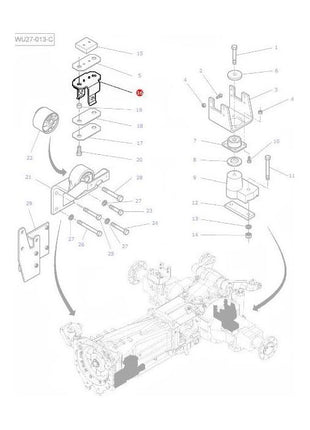 Massey Ferguson - Mounting Support - 4288242M1 - Farming Parts