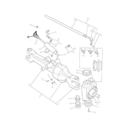 Massey Ferguson - Track Rod End - 3427168M2 - Farming Parts