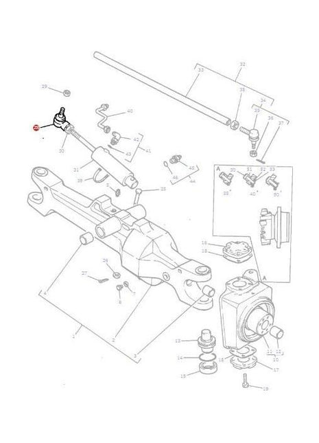 Massey Ferguson - Track Rod End - 3427168M2 - Farming Parts