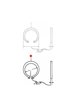 Massey Ferguson - Circlip External 8mm - 1440522X1 - Farming Parts