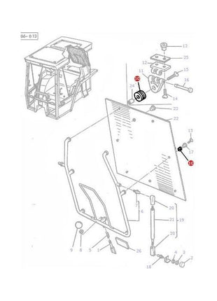 Massey Ferguson - Grommet Window Mechanism - 3301815M1 - Farming Parts