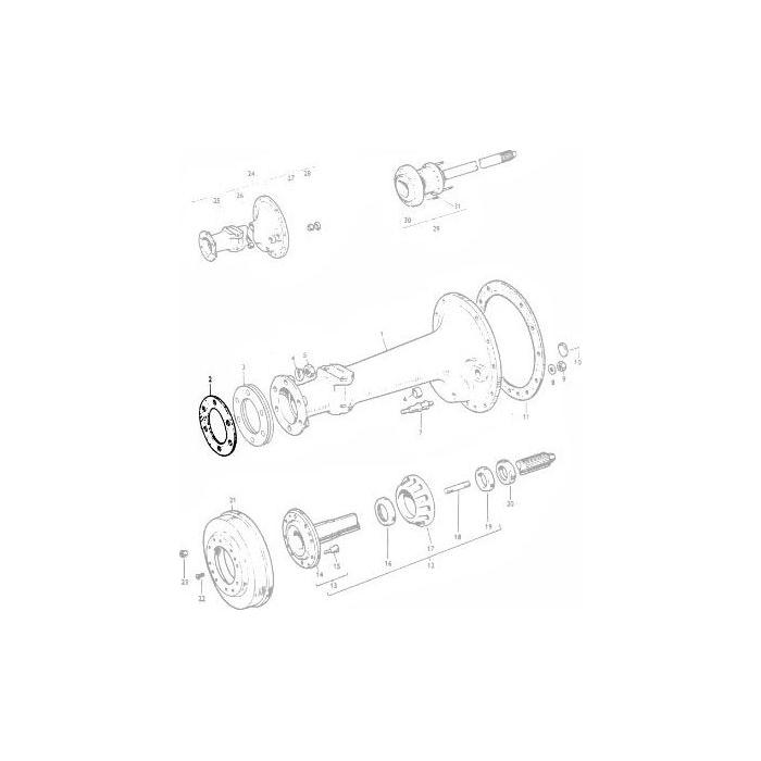 Massey Ferguson - Gasket Axle Housing - 181232M1 - Farming Parts