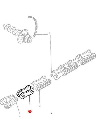 Massey Ferguson - Inner Link ASA 50 - 329257M91 - 70913681 - Farming Parts