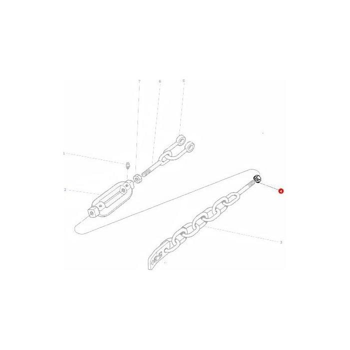 Massey Ferguson - Nut 3/4 unc l/h Thread - 490532M1 - Farming Parts