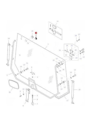 Massey Ferguson - Grommer 15mm - V33630300 - Farming Parts