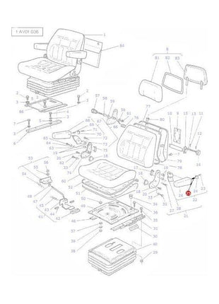 Massey Ferguson - Screw Armrest Fixing- 3102001M1 - Farming Parts