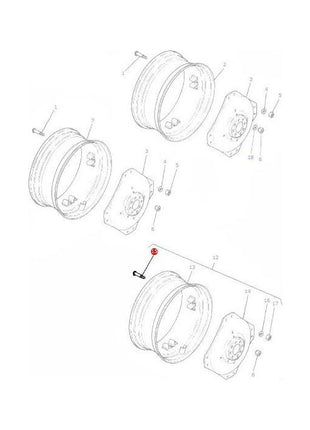 Massey Ferguson - Stud Disc-Rim - 1684905M1 - Farming Parts