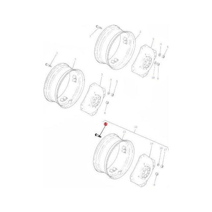 Massey Ferguson - Stud Disc-Rim - 1684905M1 - Farming Parts