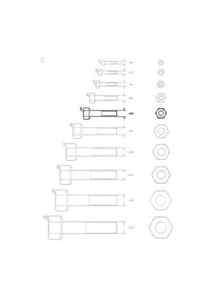 Massey Ferguson - Bolt M10x100 Fine Thread - 1442602X1 - Farming Parts