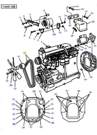 Massey Ferguson - Fan Belt - 3381364M91 - Farming Parts