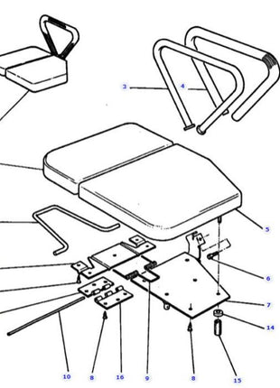 Massey Ferguson - Seat Cushion Back Piece - 3385354M92 - Farming Parts