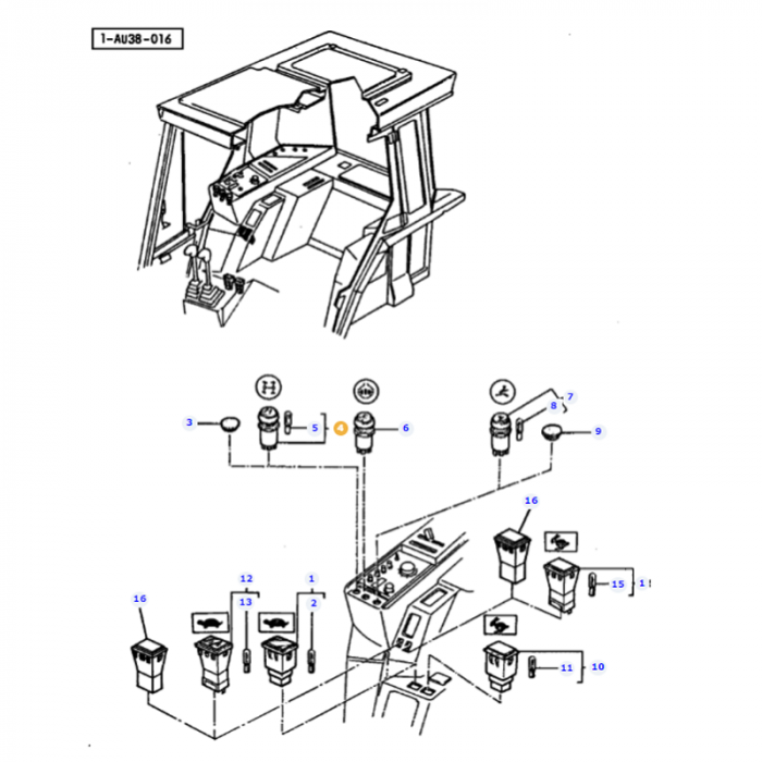 Massey Ferguson - Switch 4WD - 3385822M1 - Farming Parts
