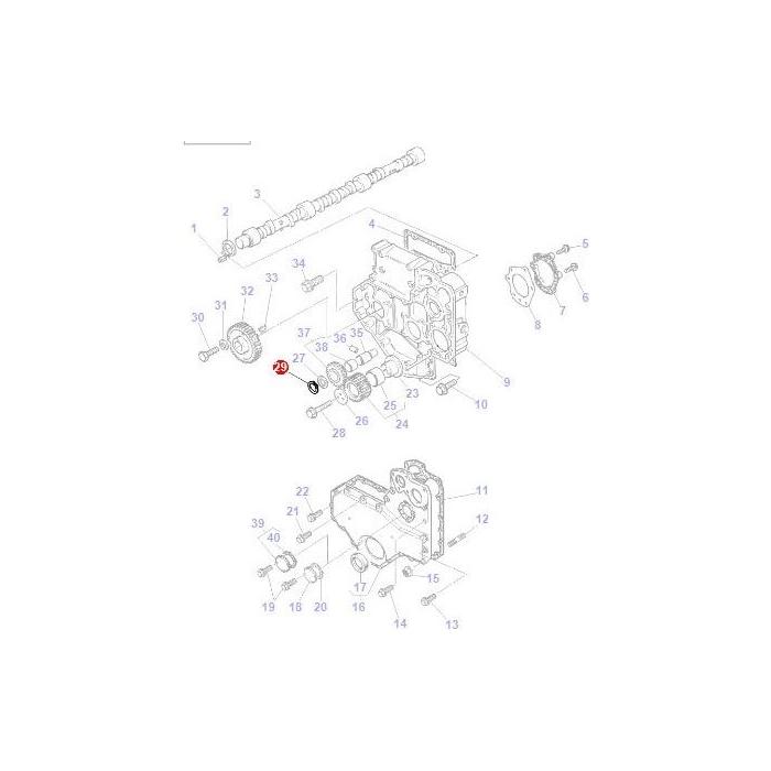 Massey Ferguson - Circlip Timing Gear - 1476193X1 - Farming Parts