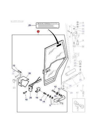 Massey Ferguson - Complete Door R/H - 3907224M91 - ACP0348530 - Farming Parts