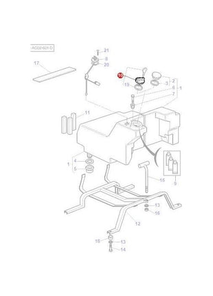 Massey Ferguson - Locking Fuel Cap - 3616543M1 - Farming Parts