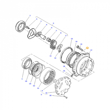 Massey Ferguson - Front Axle Final Drive Oil Seal - 3428067M1 - Farming Parts