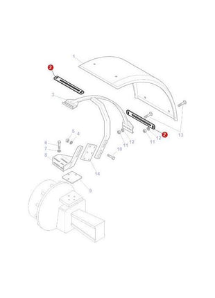 Massey Ferguson - Plate Fender 240mm - 3777585M2 - Farming Parts