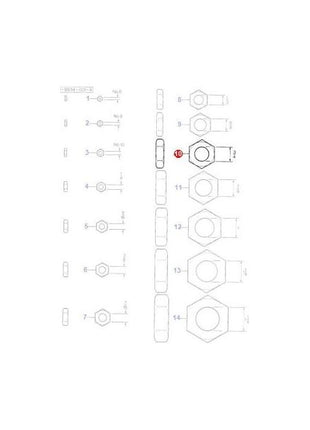 Massey Ferguson - Nut M20 - 375100X1 - Farming Parts