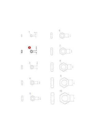 Massey Ferguson - Nut 1/4 UNC - 375107X1 - Farming Parts