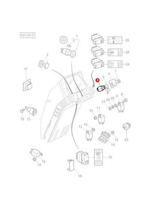 Massey Ferguson - Ignition Switch - 3779699M1 - Farming Parts