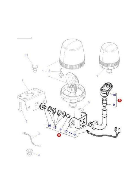 Massey Ferguson - Beacon Bracket - 4298223M94 - Farming Parts