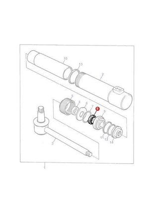 Massey Ferguson - Seal Steering Cylinder - 3186175M1 - Farming Parts