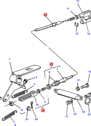 Massey Ferguson - Clutch Cable - 3546510M91 - Farming Parts